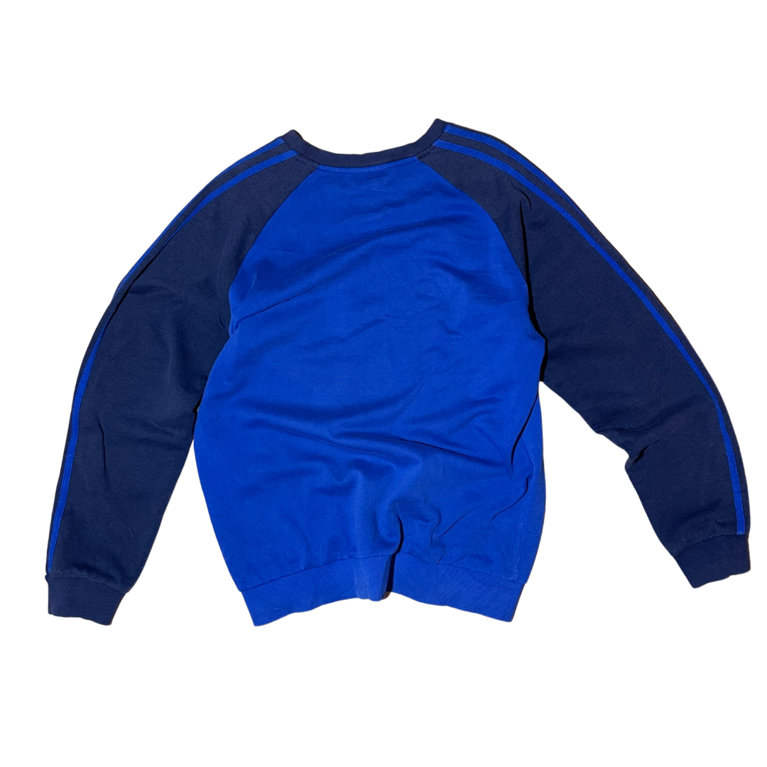 Adidas Blue/Navy With Stripes Crewneck