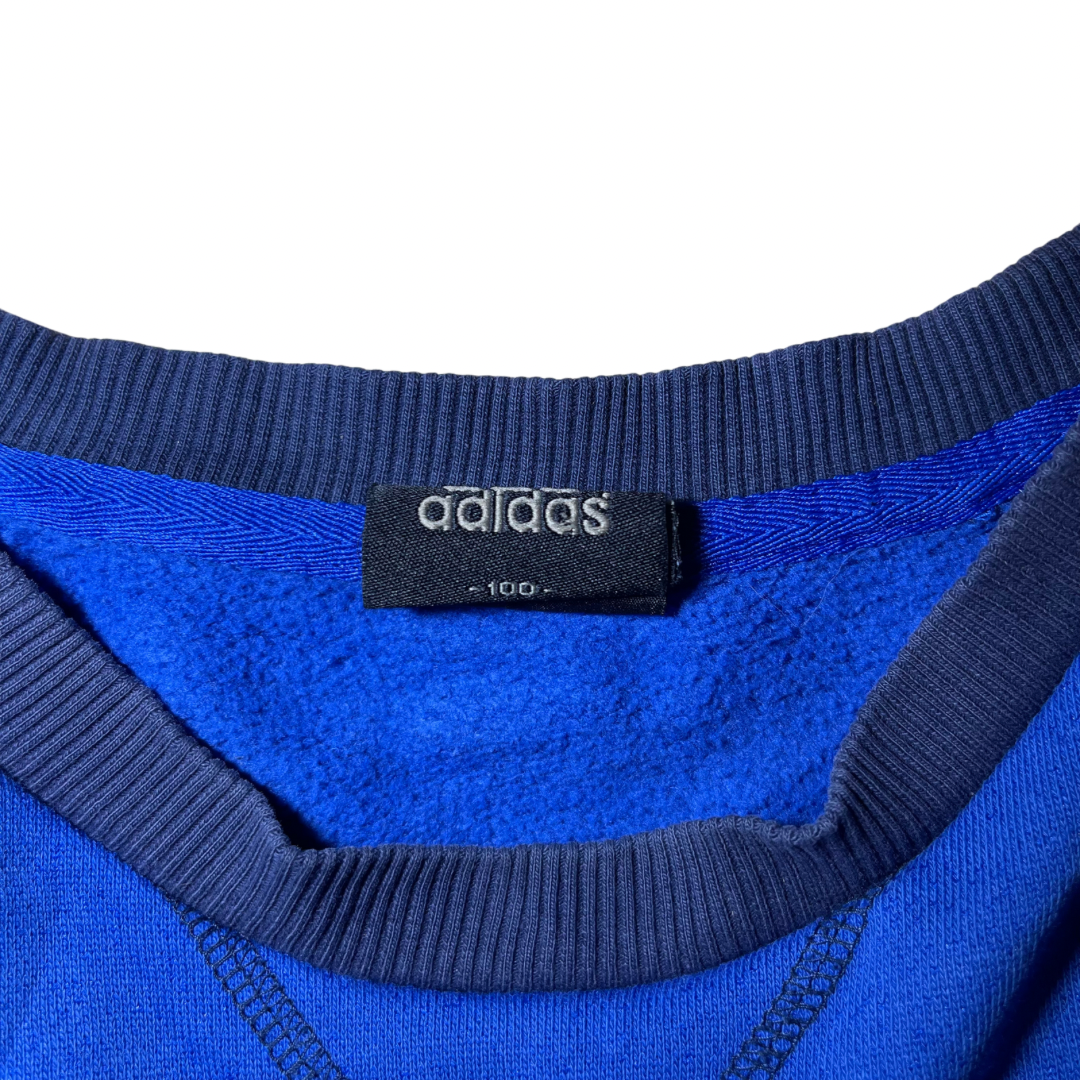 Adidas Blue/Navy With Stripes Crewneck