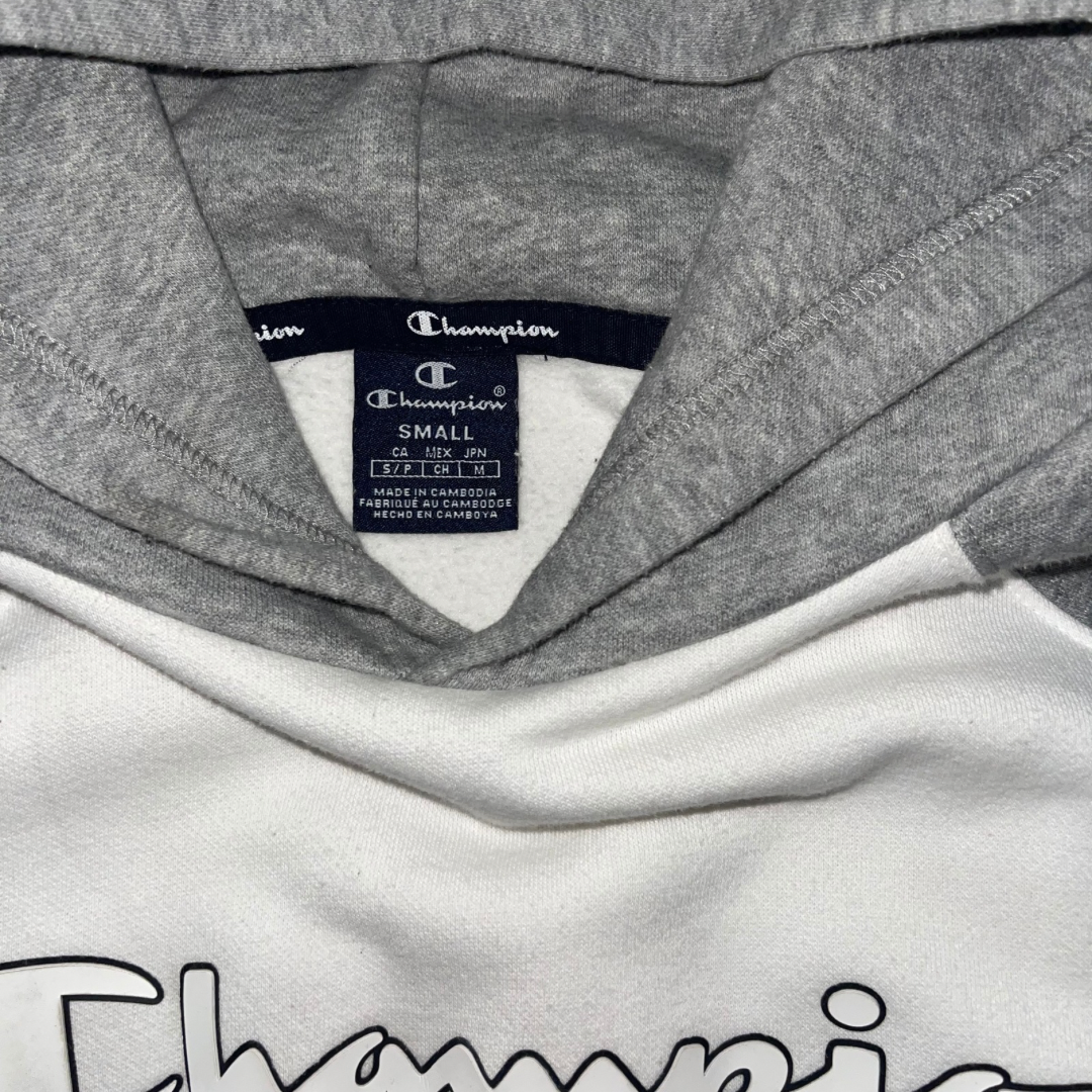 Champion Hoodie Grey/White