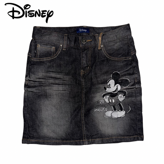 VINTAGE Disney Black Denim Skirt