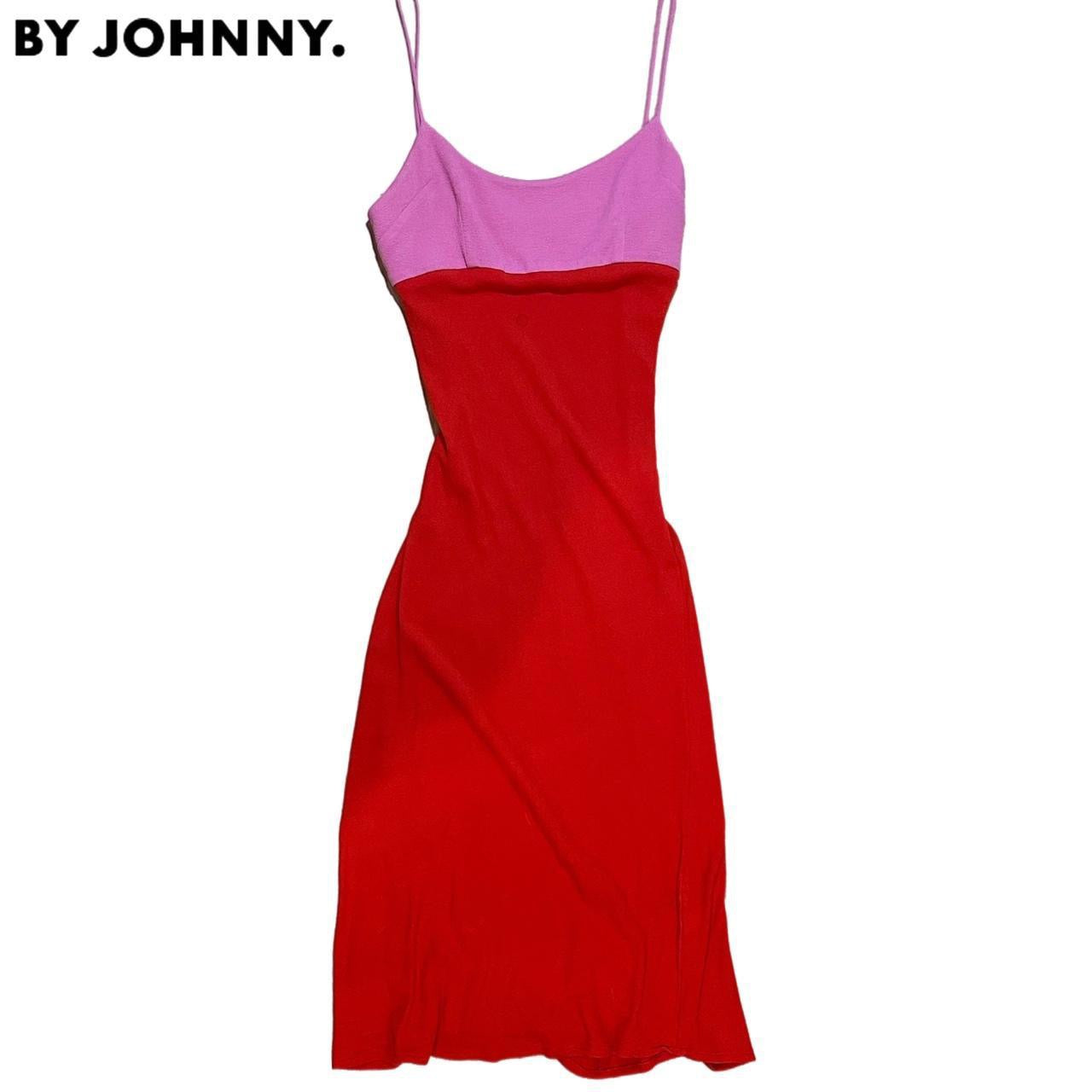 By Johnny Slip Dress Pink/Red