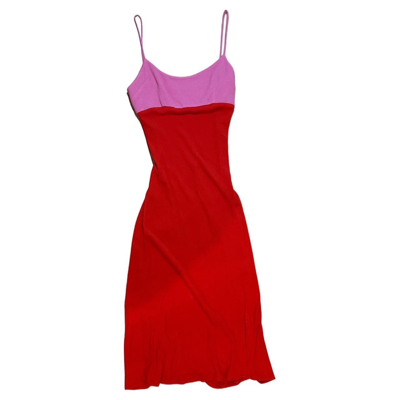 By Johnny Slip Dress Pink/Red