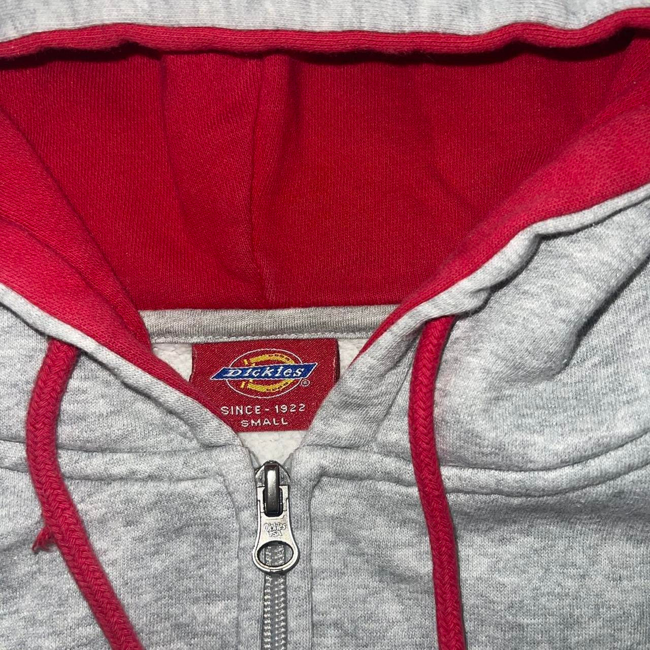 Dickies Grey Jacket Red/Pink logo