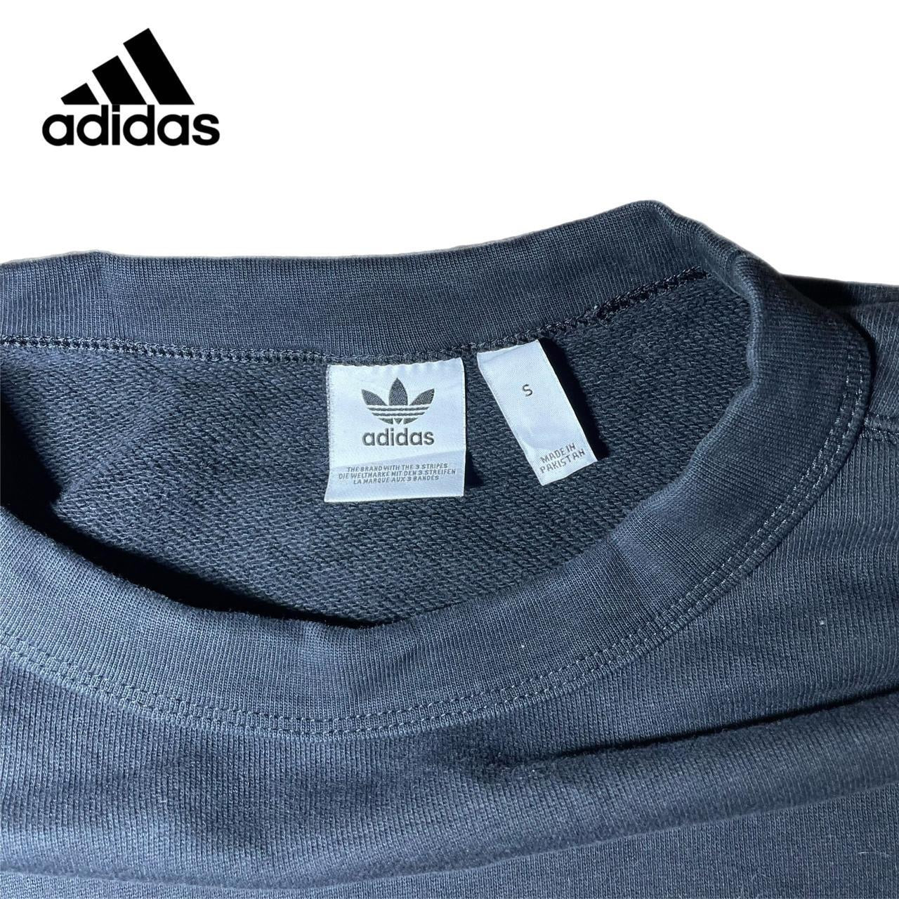 Adidas Black Three Stripe Crewneck