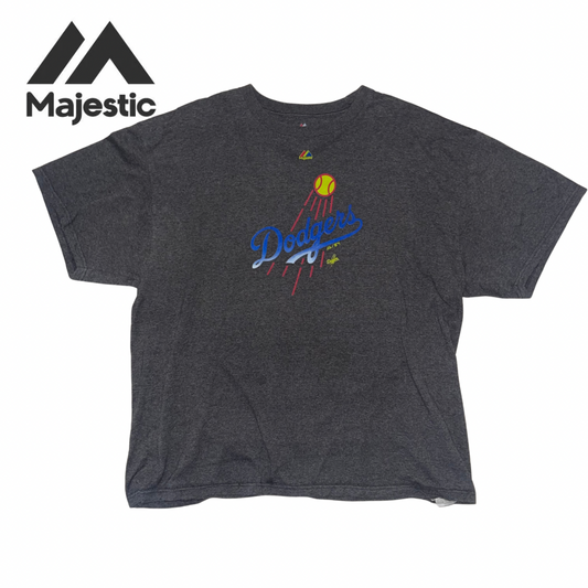 Majestic Dodgers Dark Grey T-Shirt