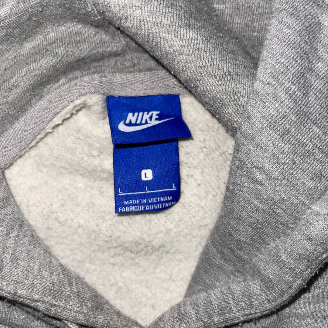 VINTAGE Nike Hoodie Grey With White Tick