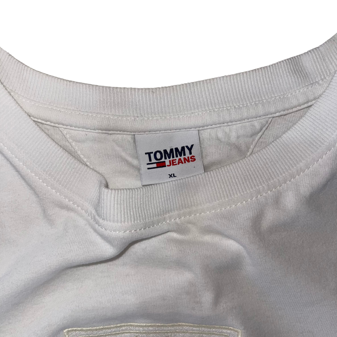 Tommy Hilfiger White T-Shirt With Logo In Middle