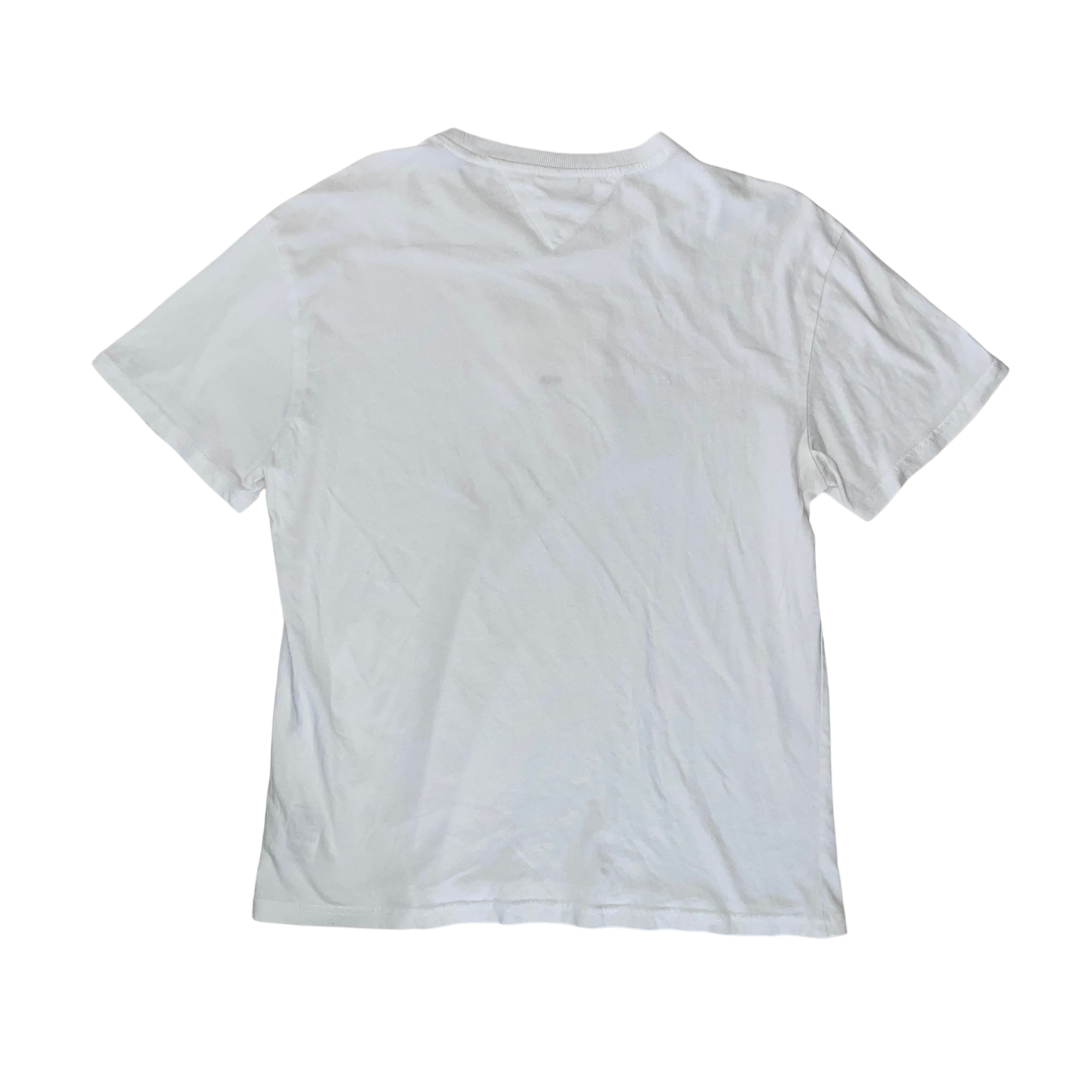 Tommy Hilfiger White T-Shirt With Logo In Middle