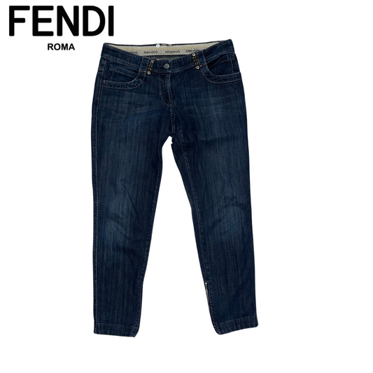 VINTAGE Fendi Capris Navy Denim Jeans