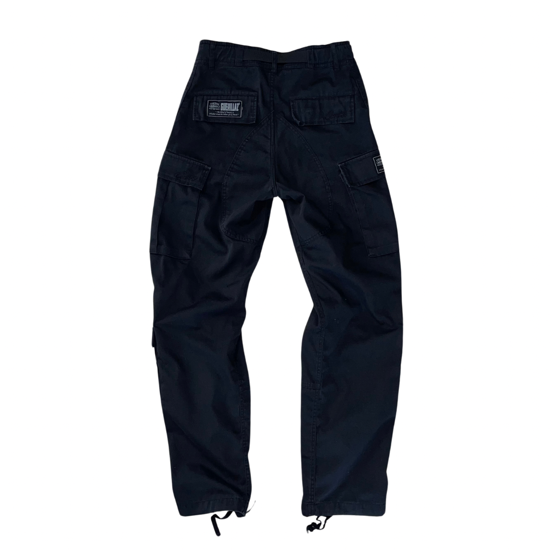 Corteiz Cargo Pants Black On Black