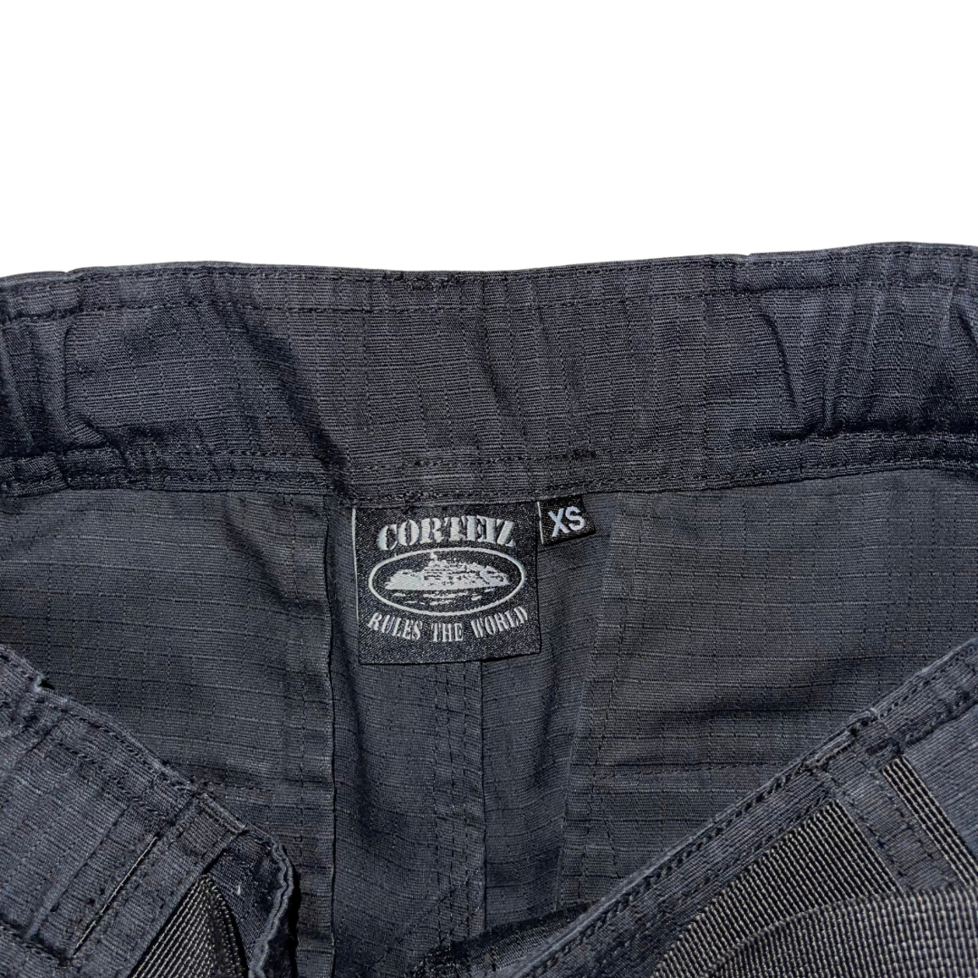 Corteiz Cargo Pants Black On Black