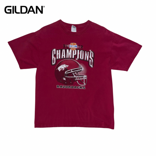 Gildan 2012 Champions Razorbacks T-Shirt Red