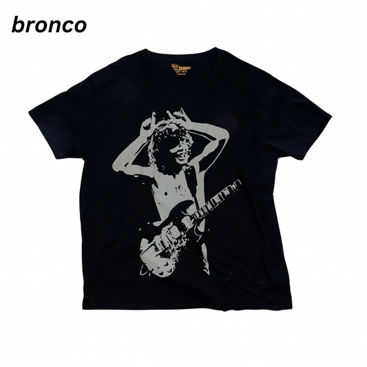 Bronco Black Guitarist Graphic T-Shirt